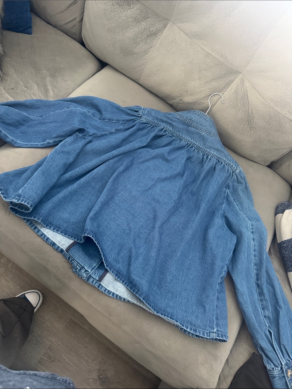 H&M Puffed Sleeve Twill Jacket - Picture 7 of 13